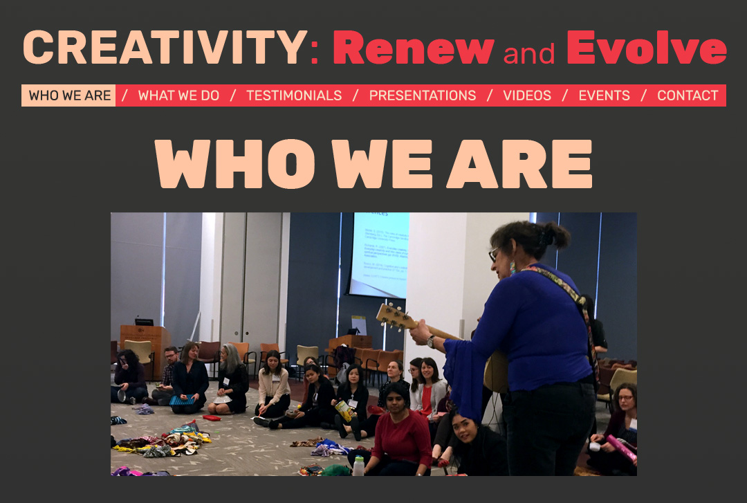 CREATIVITY: Renew and Evolve website