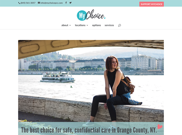 MyChoice Pregnancy Care Center website