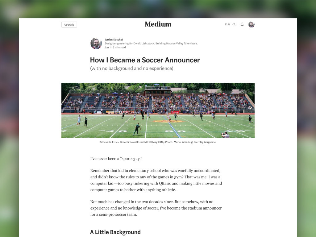 How I Became a Soccer Announcer