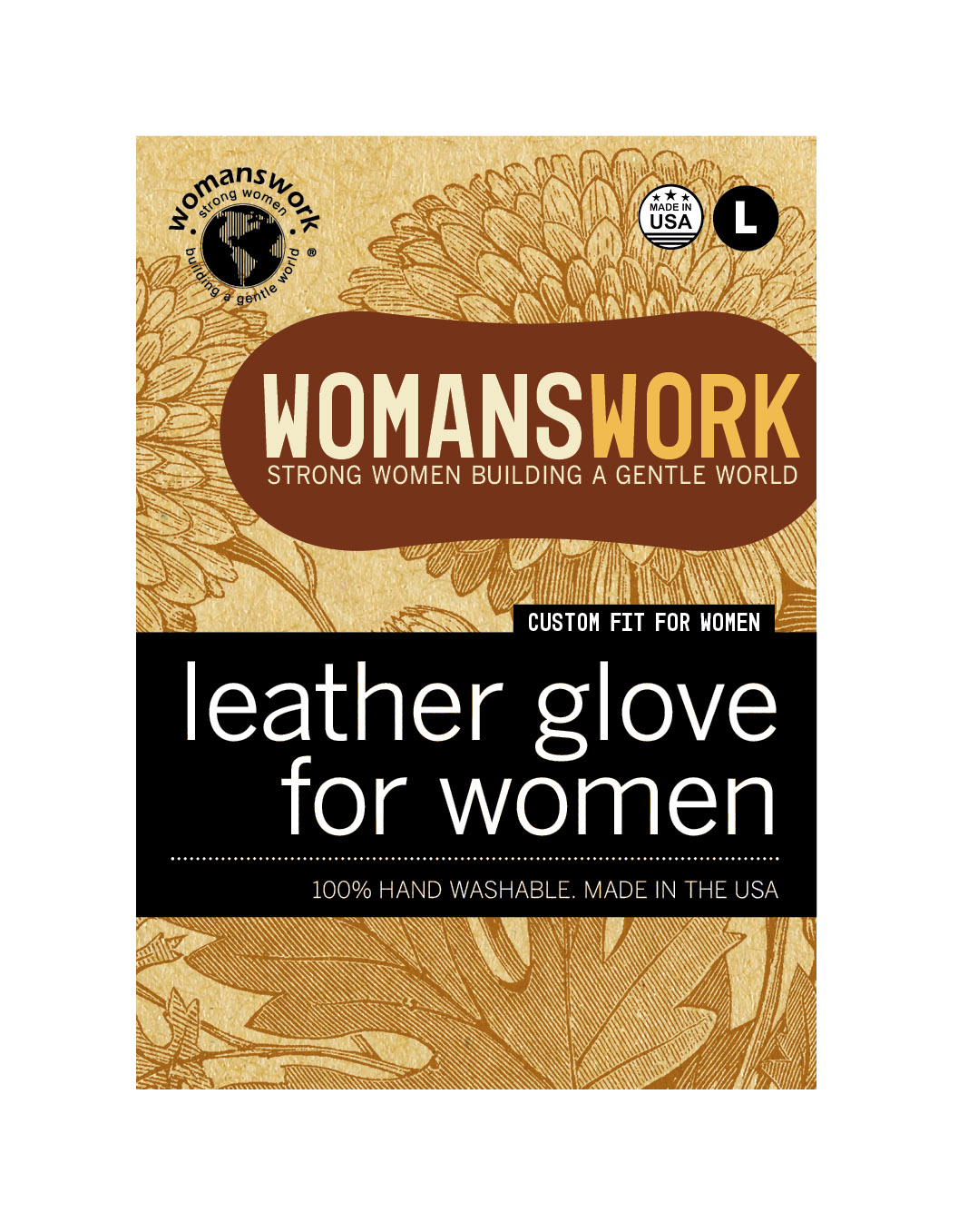 Design for Womanswork glove labels