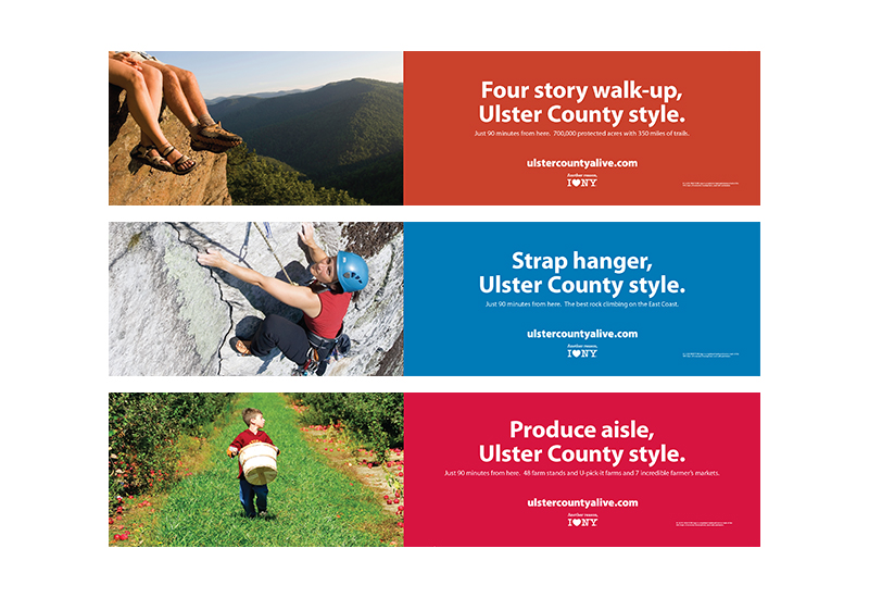 Ulster County Tourism subway ad campaign