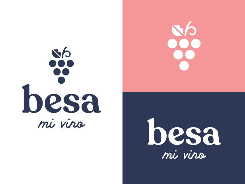 Besa Mi Vino Logo Design