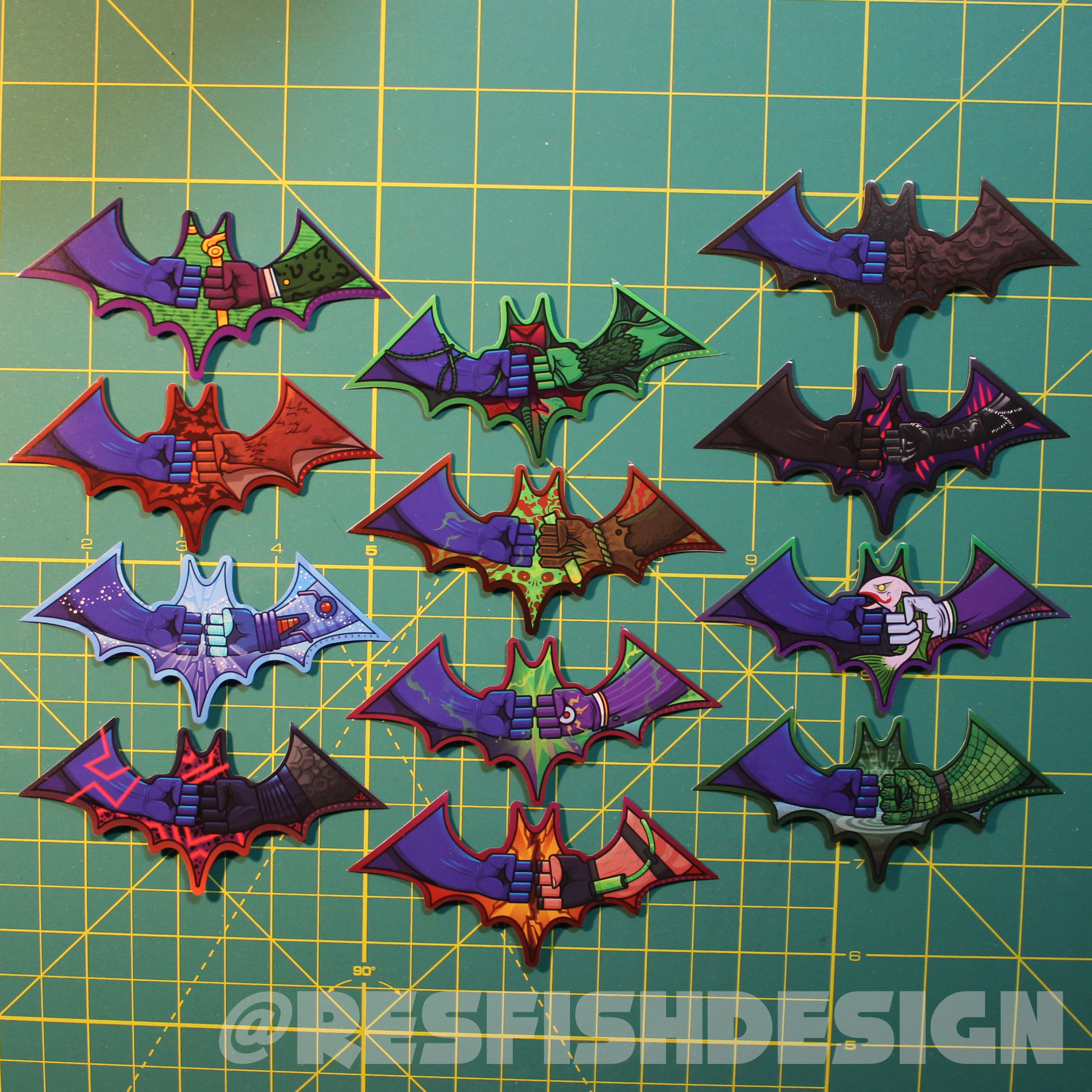 Bat-Hero Sticker set
