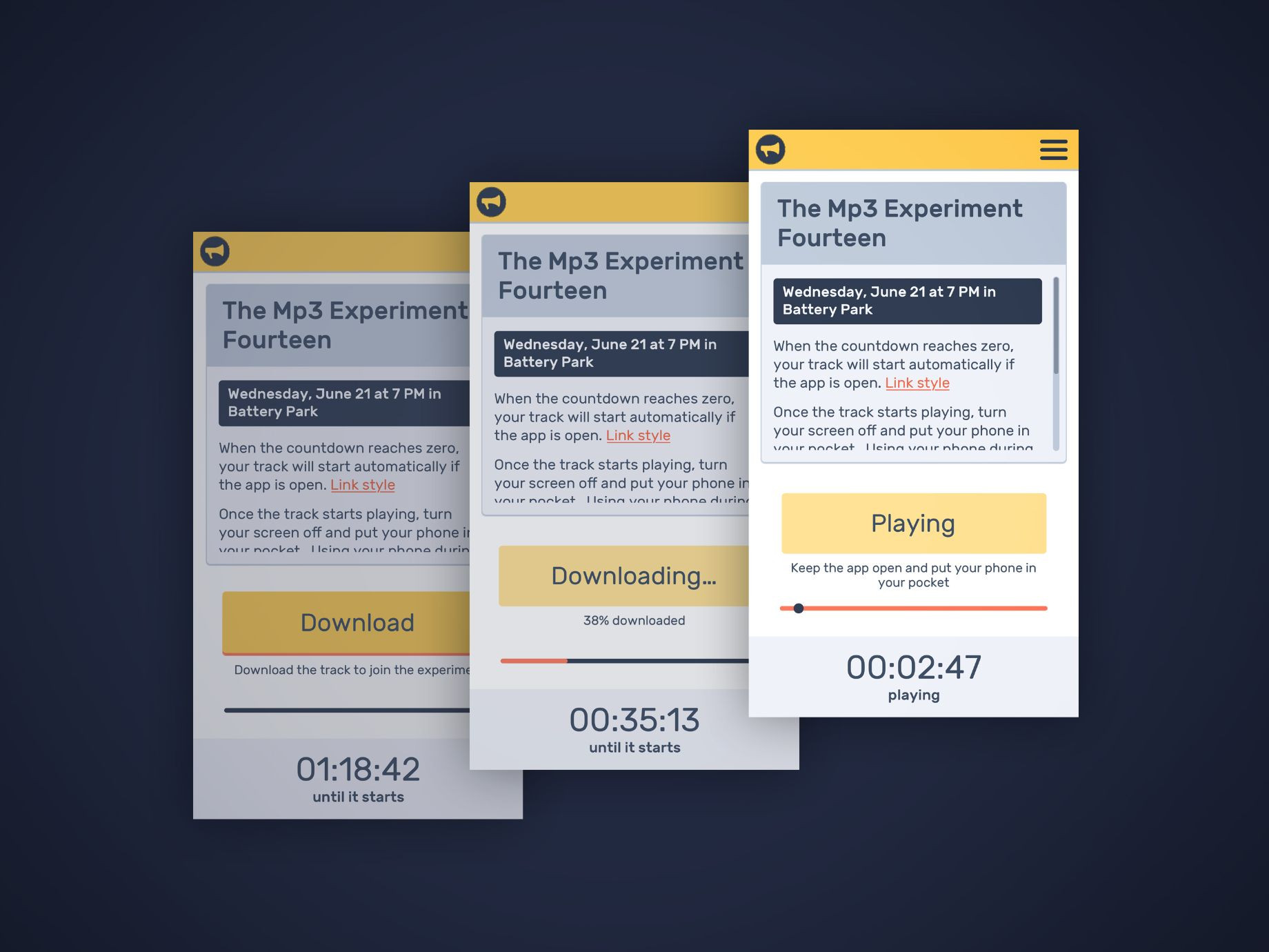 Mp3 Experiment App Design
