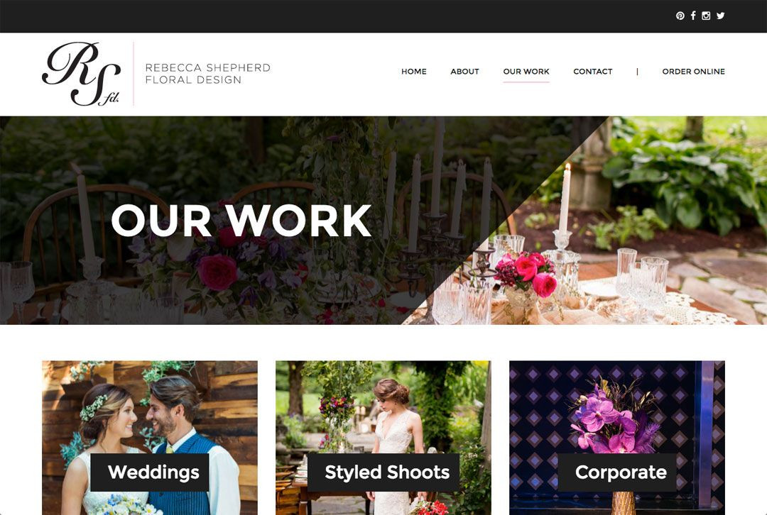 Rebecca Shepherd Floral Design website